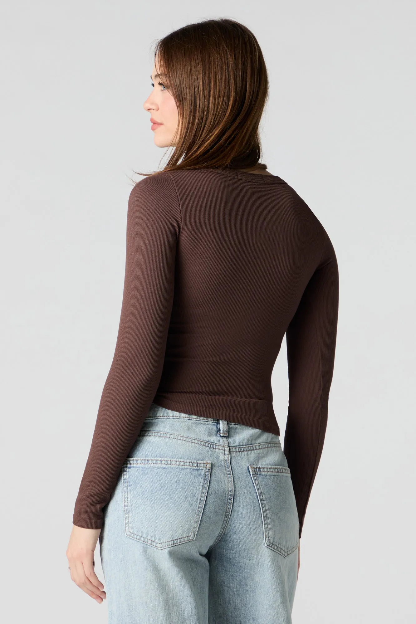 Seamless Ribbed Scoop Neck Top sold by Urban Planet product image thumbnail 2