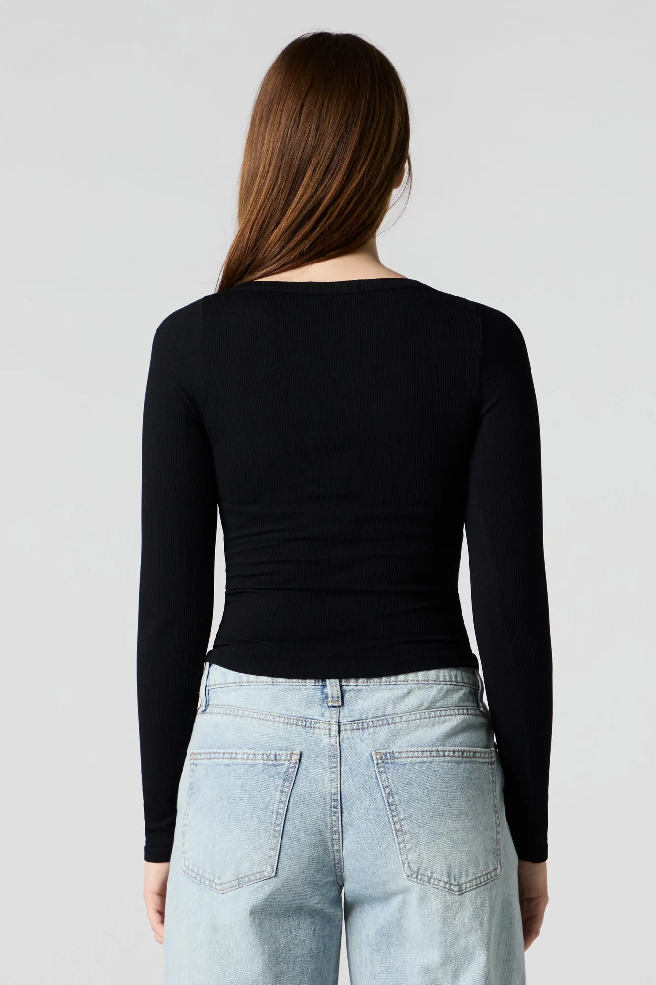 Seamless Ribbed Scoop Neck Top sold by Urban Planet product image thumbnail 5