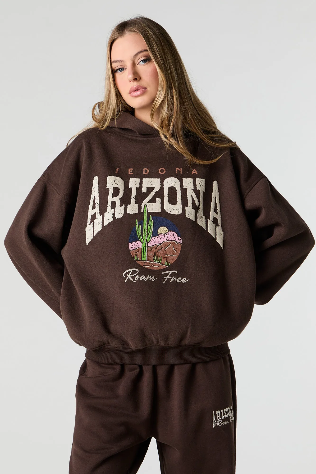 Destination Graphic Oversized Fleece Hoodie sold by Urban Planet product image thumbnail 5