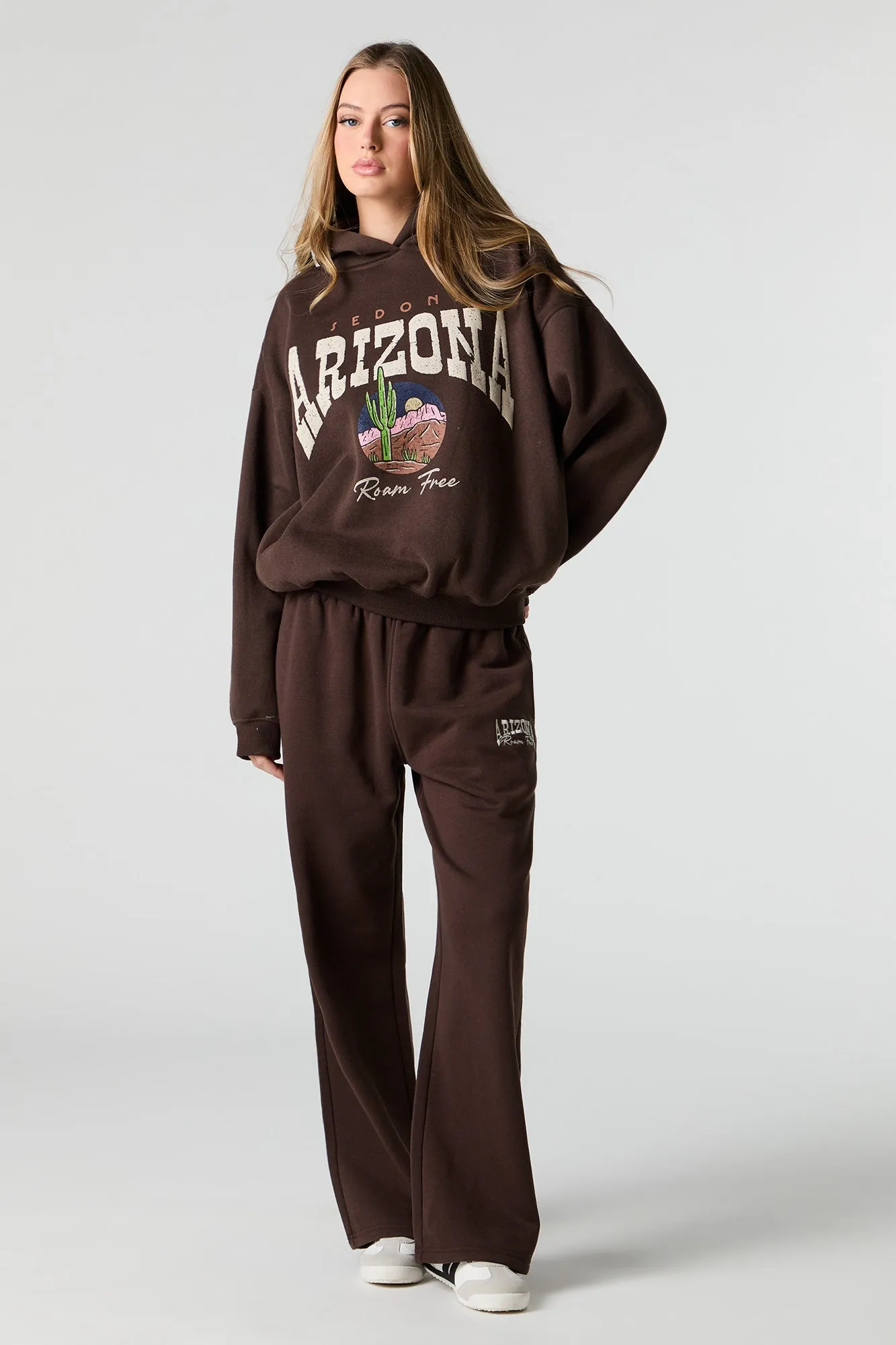 Haut à capuchon en molleton surdimensionné à imprimé Destination sold by Urban Planet product image thumbnail 4