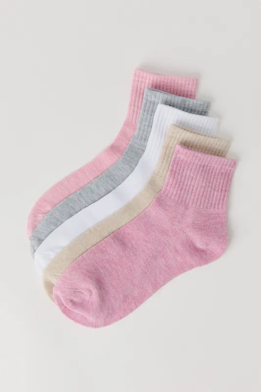 Chaussettes un quart marbrées (paquet de 5) sold by Urban Planet