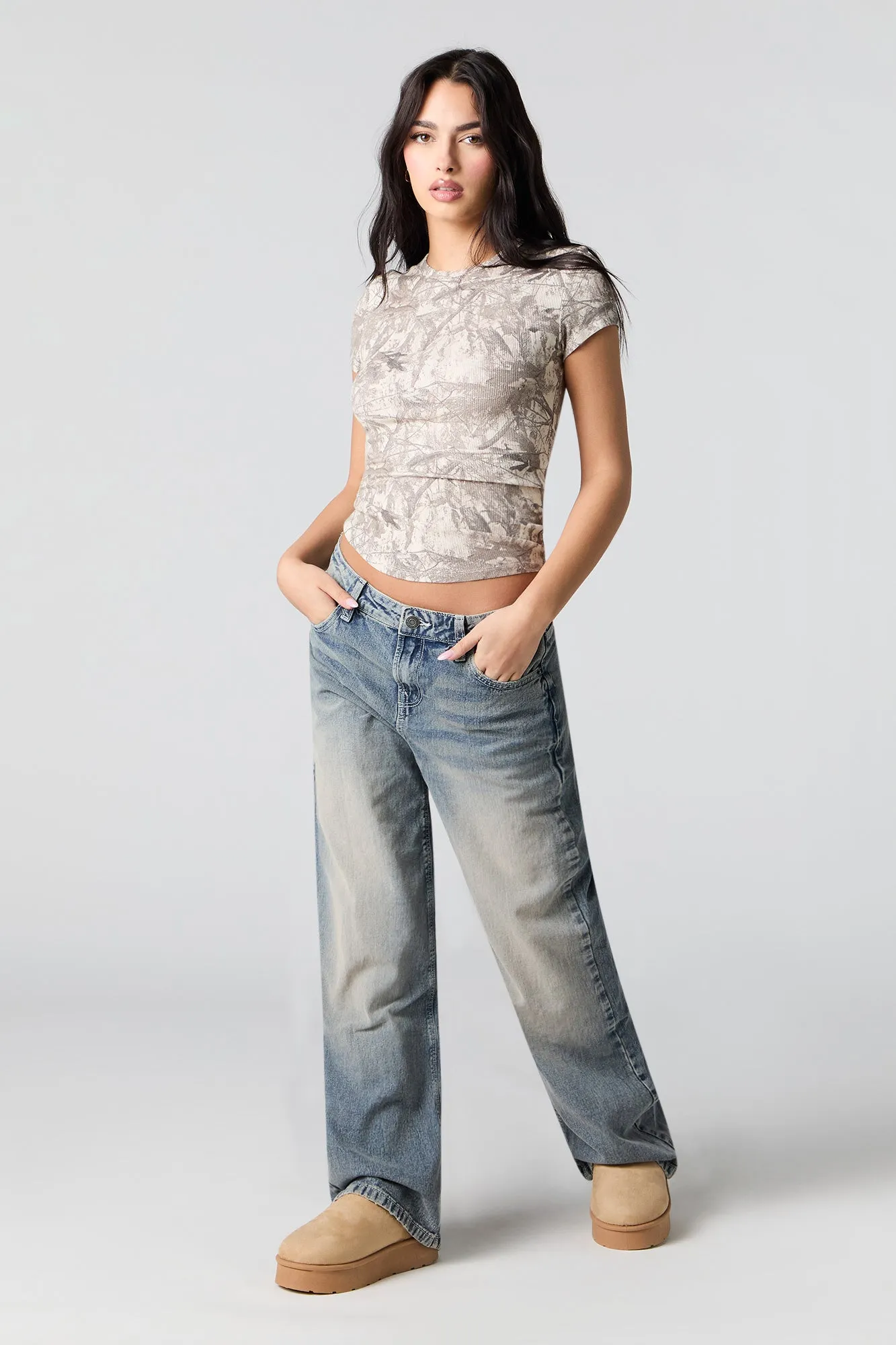 Ribbed Short Sleeve Top sold by Urban Planet product image thumbnail 3