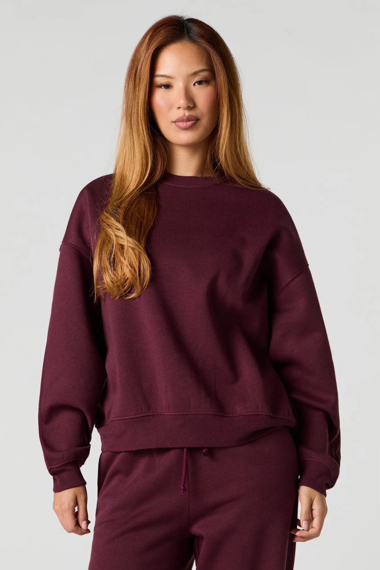 Fleece Oversized Sweatshirt sold by Urban Planet product image thumbnail 4