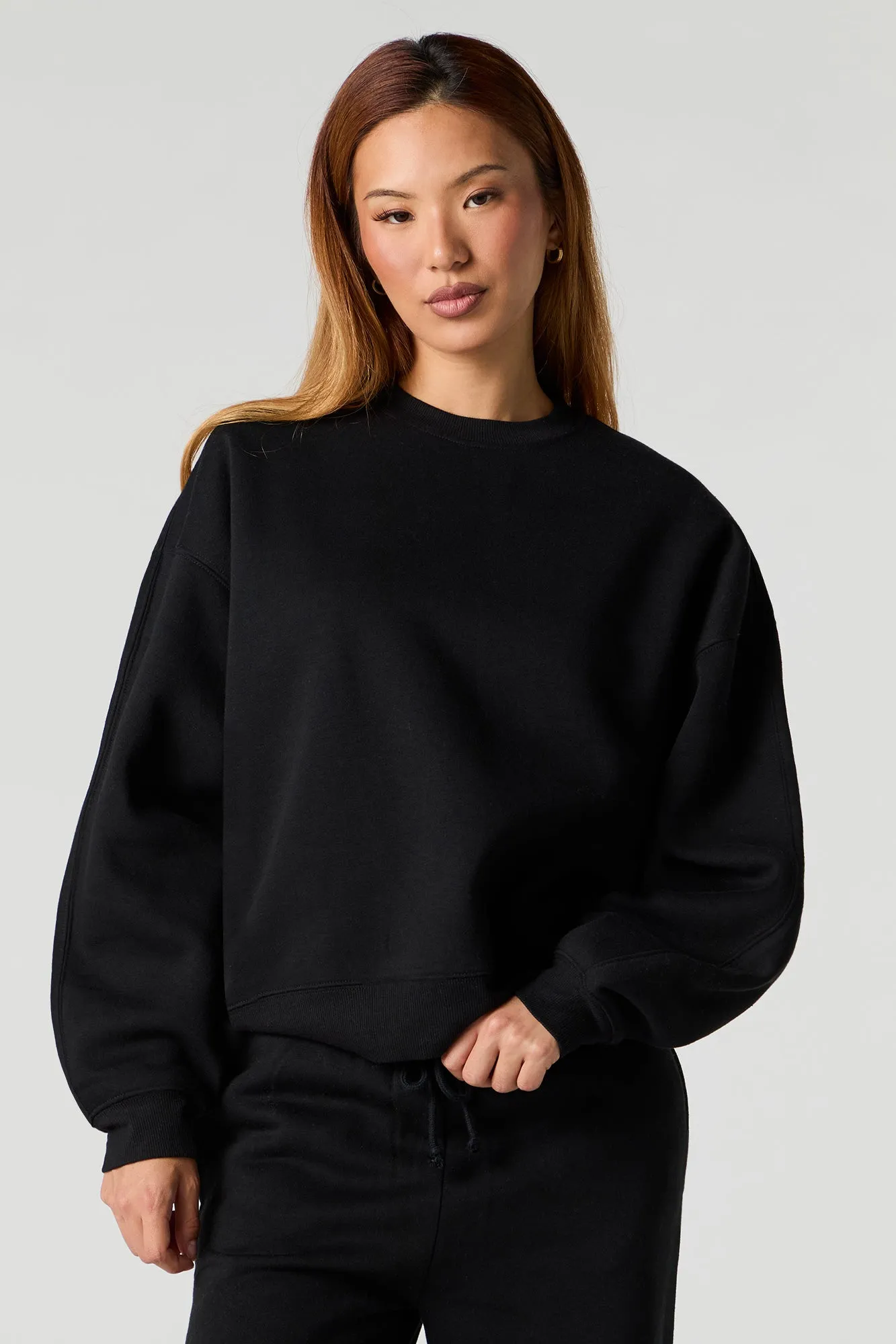 Fleece Oversized Sweatshirt sold by Urban Planet product image thumbnail 5