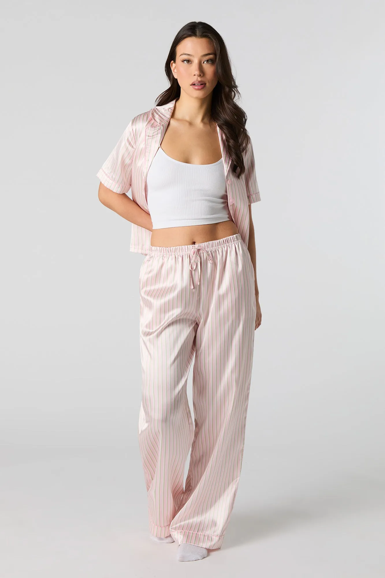 Satin Printed Pajama Pant sold by Urban Planet