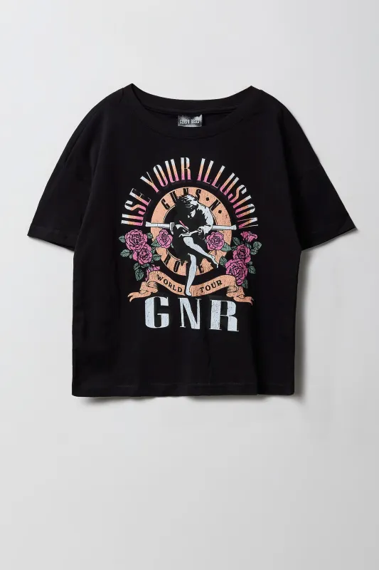 T-shirt surdimensionné à imprimé Guns N Roses pour fille sold by Urban Planet
