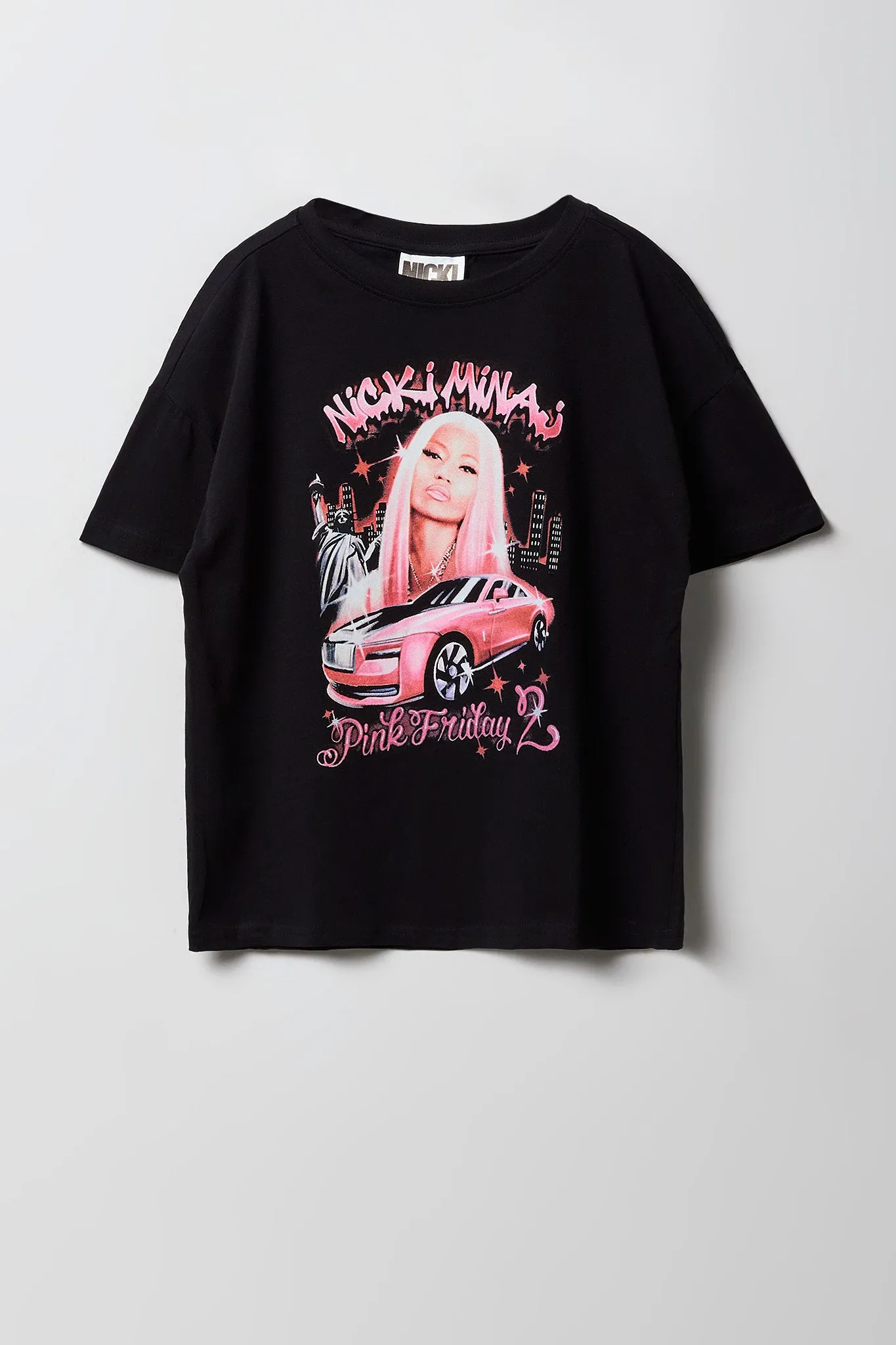 T-shirt surdimensionné à imprimé Nicki Minaj pour fille sold by Urban Planet