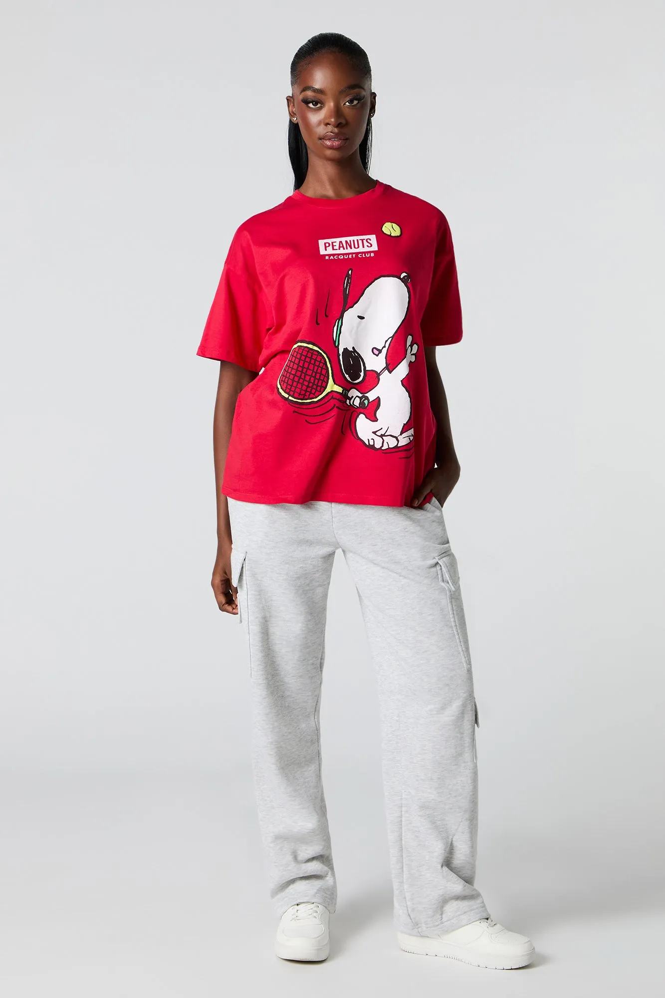 Peanuts Snoopy Puff Print Boyfriend T-Shirt sold by Urban Planet product image thumbnail 3