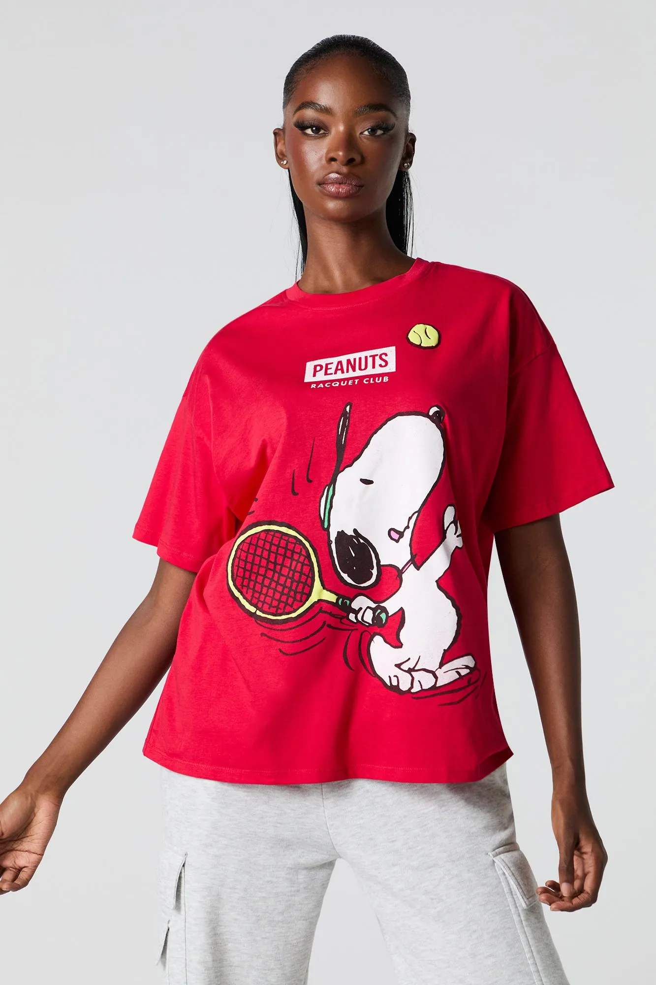 T-shirt de coupe garçonne à imprimé Snoopy sold by Urban Planet