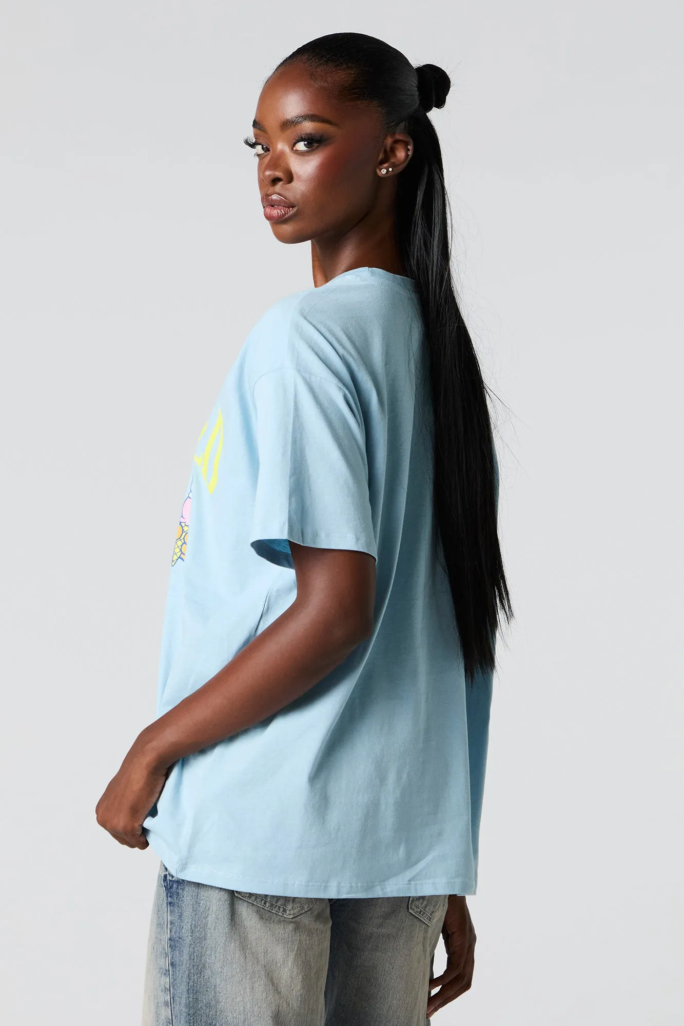 T-shirt de coupe garçonne à imprimé Garfield Chill sold by Urban Planet product image thumbnail 2