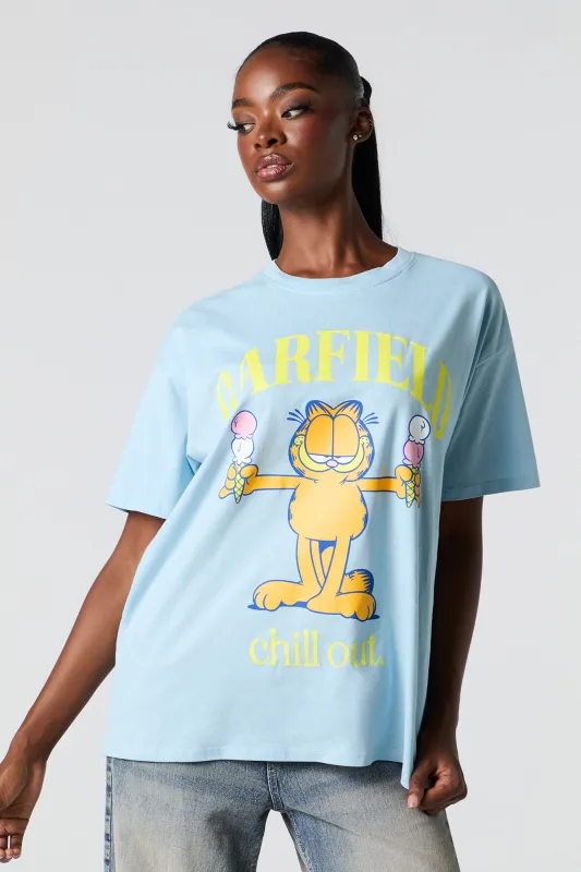 T-shirt de coupe garçonne à imprimé Garfield Chill sold by Urban Planet