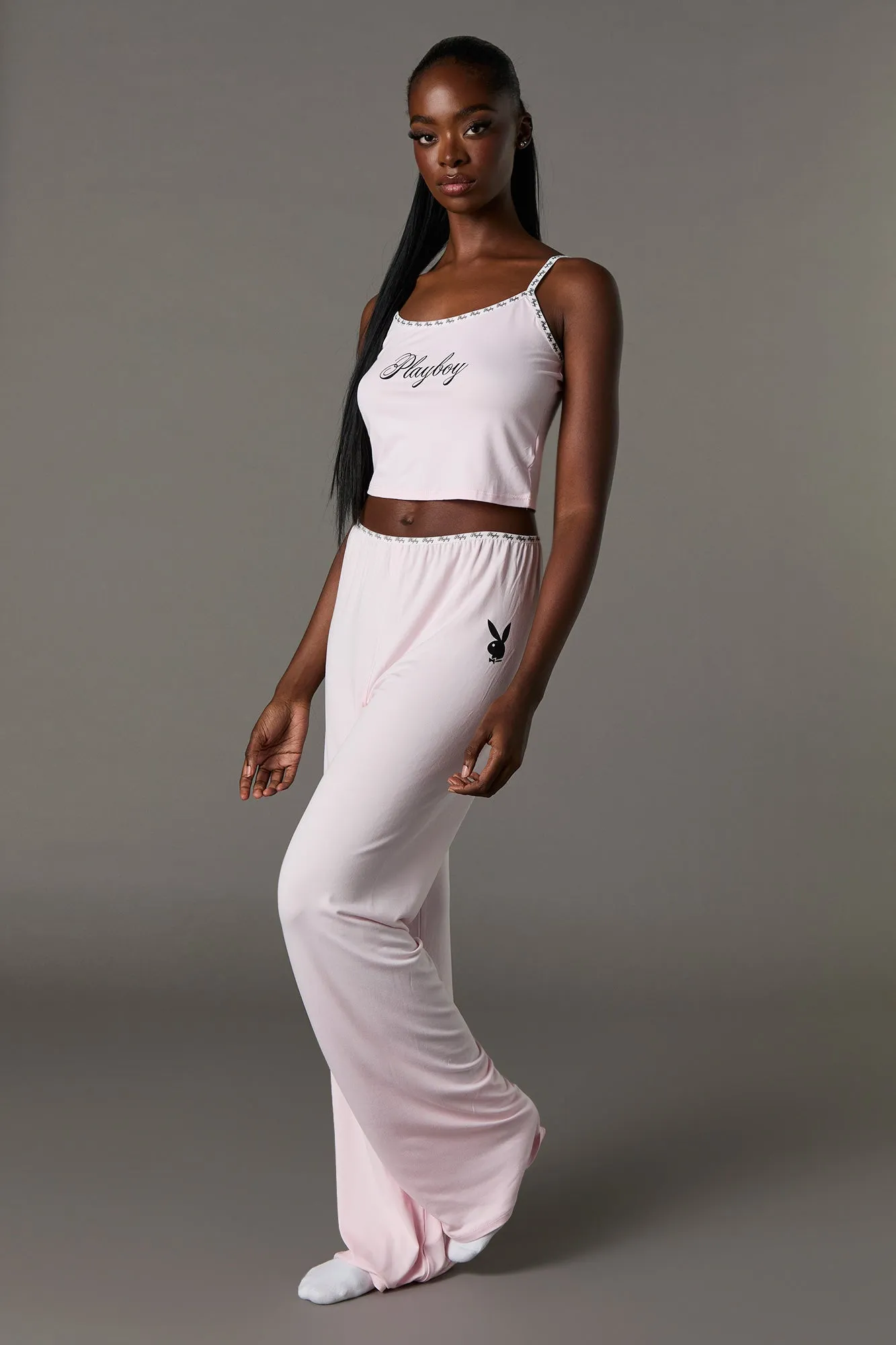 Playboy Cami & Pant 2 Piece Pajama Set sold by Urban Planet product image thumbnail 2