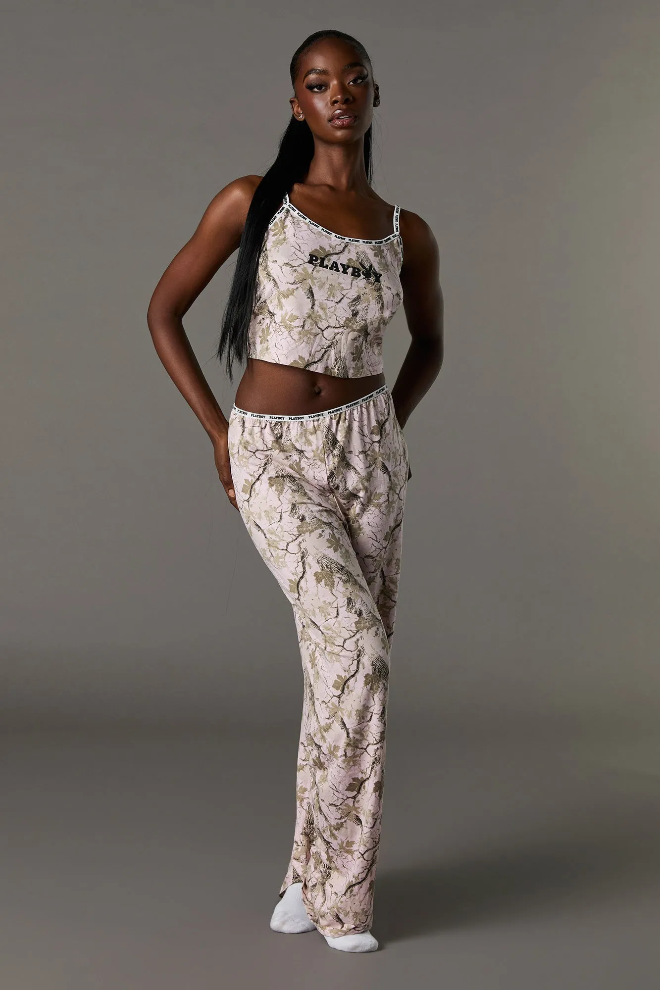 Ensemble pyjama avec camisole et pantalon à imprimé Playboy sold by Urban Planet product image thumbnail 3