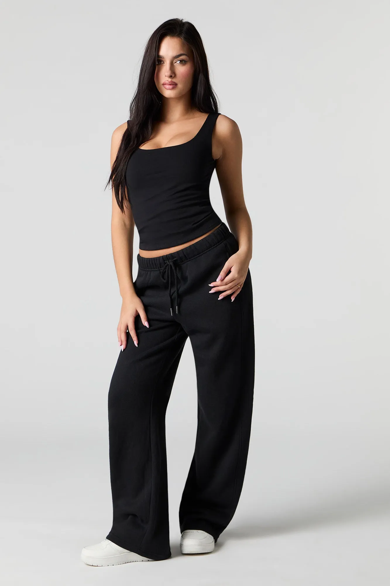 Fleece Wide Leg Sweatpant sold by Urban Planet product image thumbnail 4