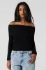 Ribbed Knit Off Shoulder Top sold by Urban Planet