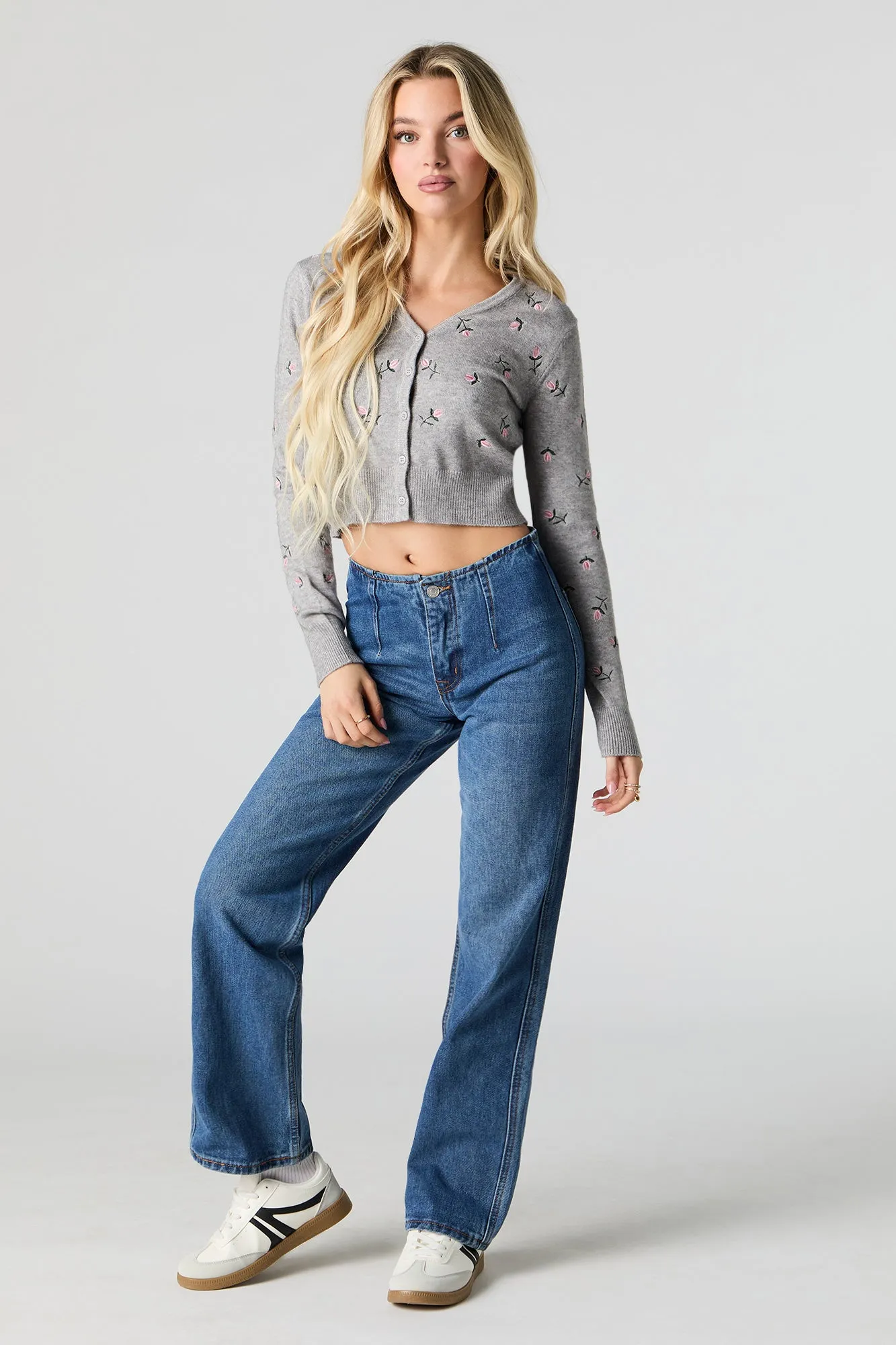 Embroidered Button Front Sweater sold by Urban Planet product image thumbnail 3