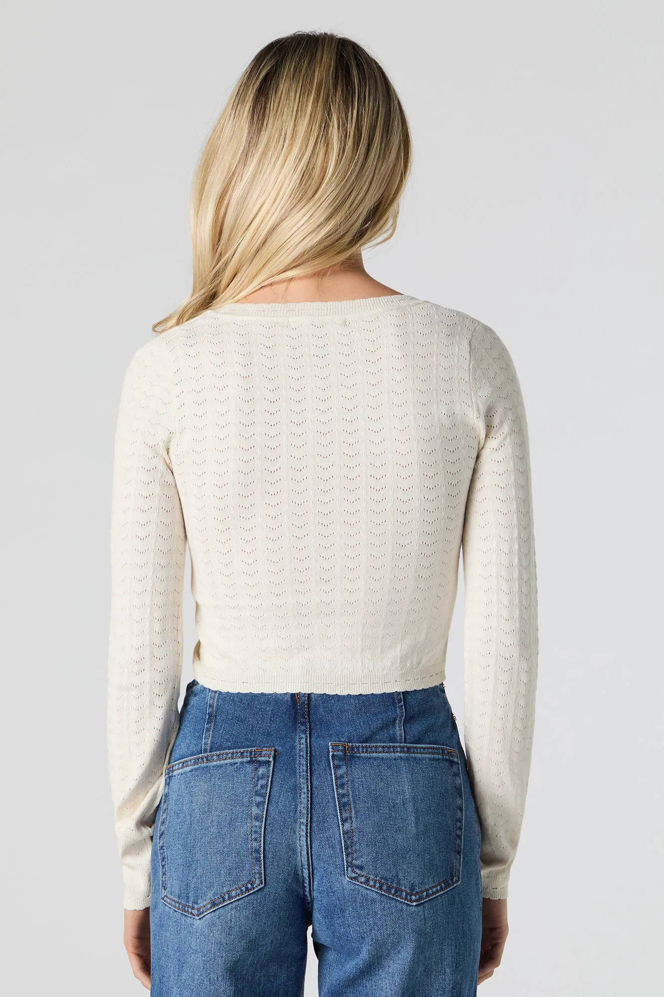 Chandail en tricot de pointelle avec rosettes sold by Urban Planet product image thumbnail 5