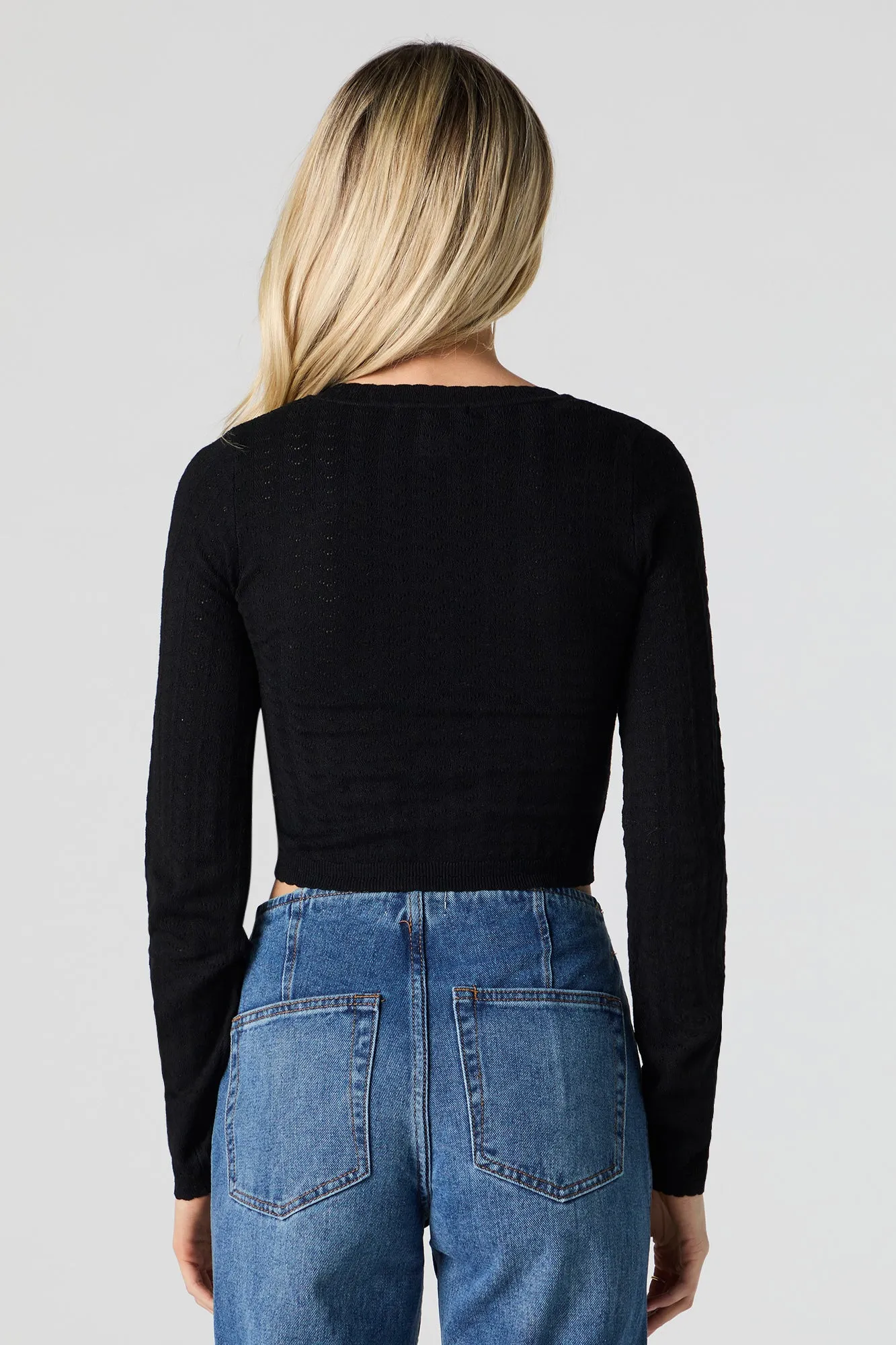 Chandail en tricot de pointelle avec rosettes sold by Urban Planet product image thumbnail 3