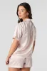 Satin Button-Up Top & Short 2 Piece Pajama Set sold by Urban Planet
