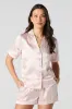 Satin Button-Up Top & Short 2 Piece Pajama Set sold by Urban Planet