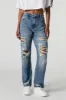 Vintage Medium Wash Distressed Straight Leg Jean sold by Urban Planet