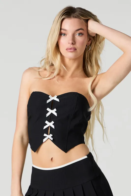 Sweetheart Bow Front Tube Top sold by Urban Planet