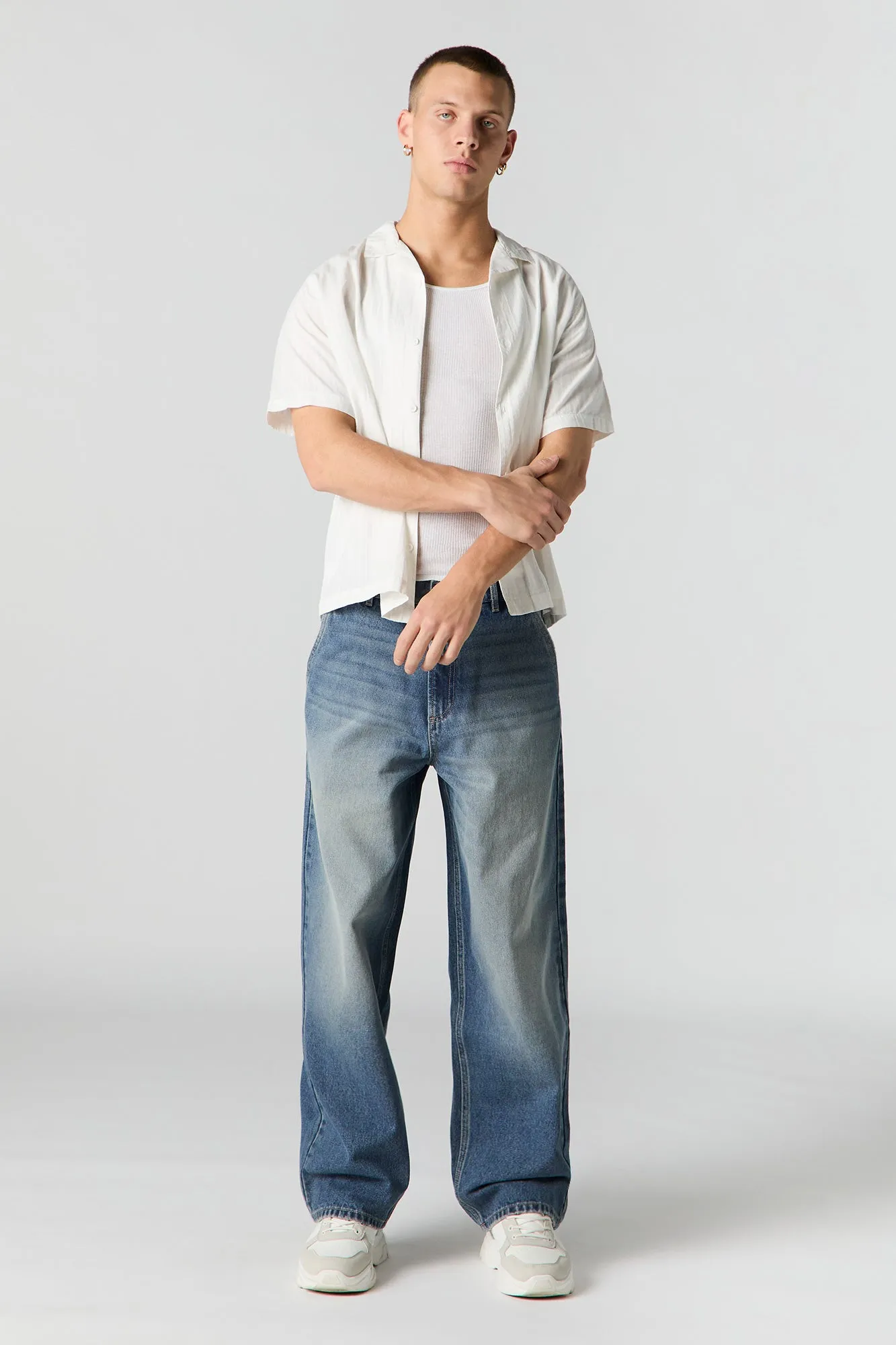 Jean de planchiste à jambe large moyen vintage sold by Urban Planet product image thumbnail 2