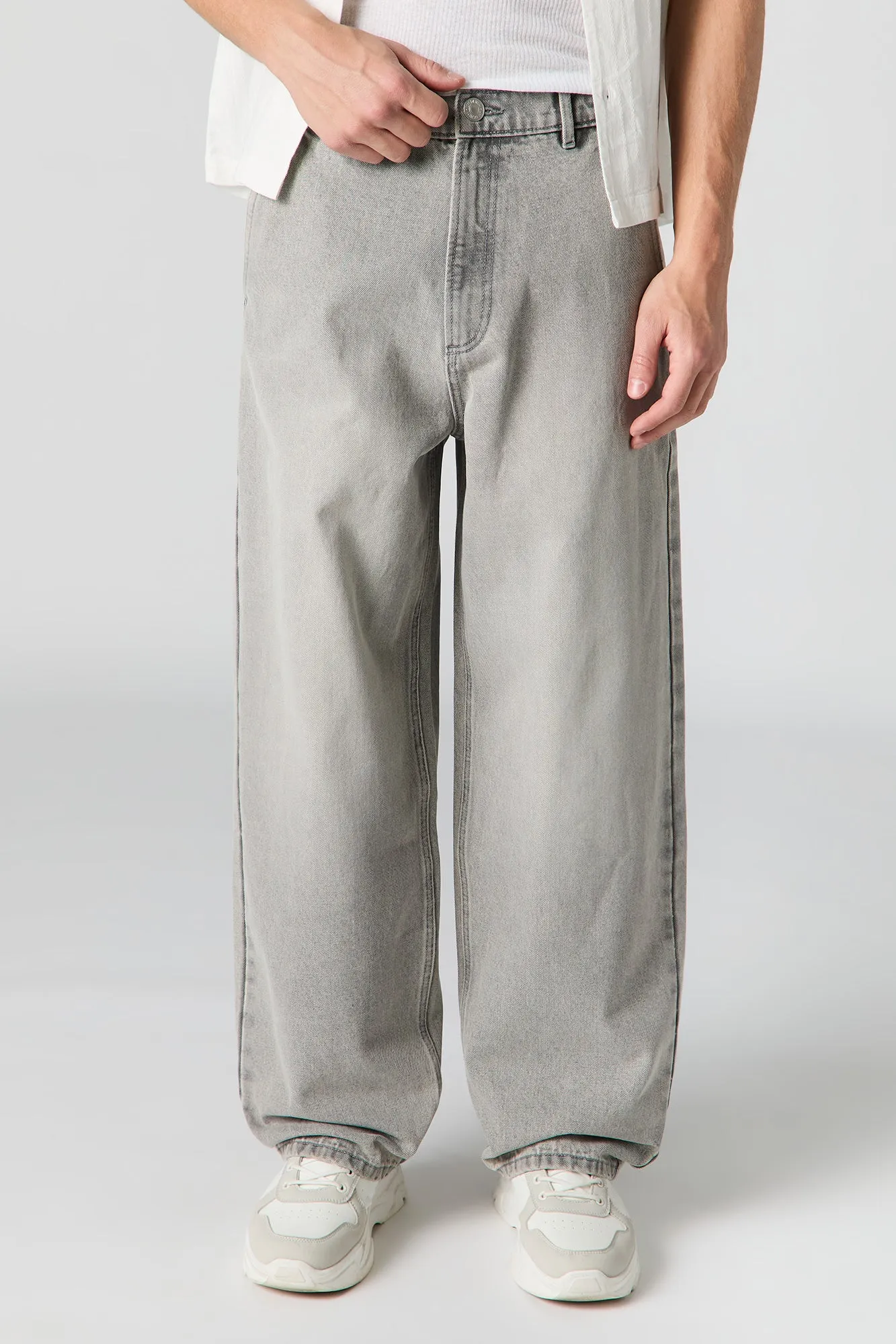 Vintage Grey Wide Leg Skater Jean sold by Urban Planet