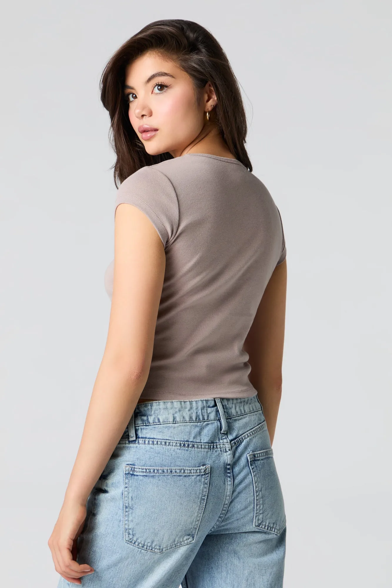 Cute Embroidered Fitted T-Shirt sold by Urban Planet product image thumbnail 5