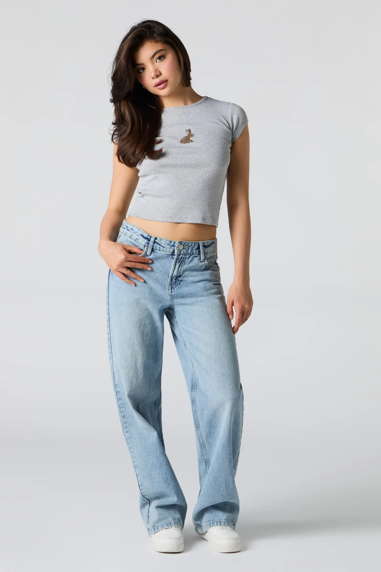 T-shirt ajusté à broderie Cute sold by Urban Planet product image thumbnail 3