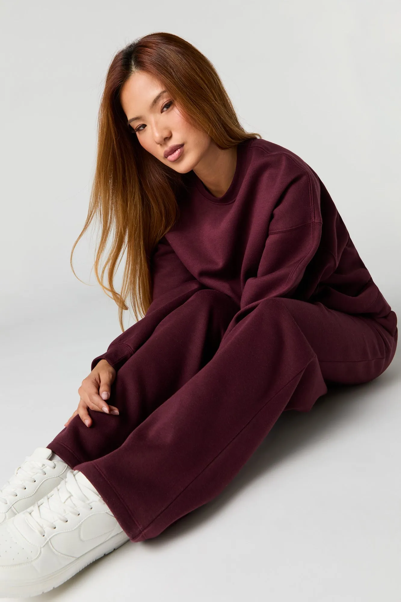 Fleece Wide Leg Sweatpant sold by Urban Planet