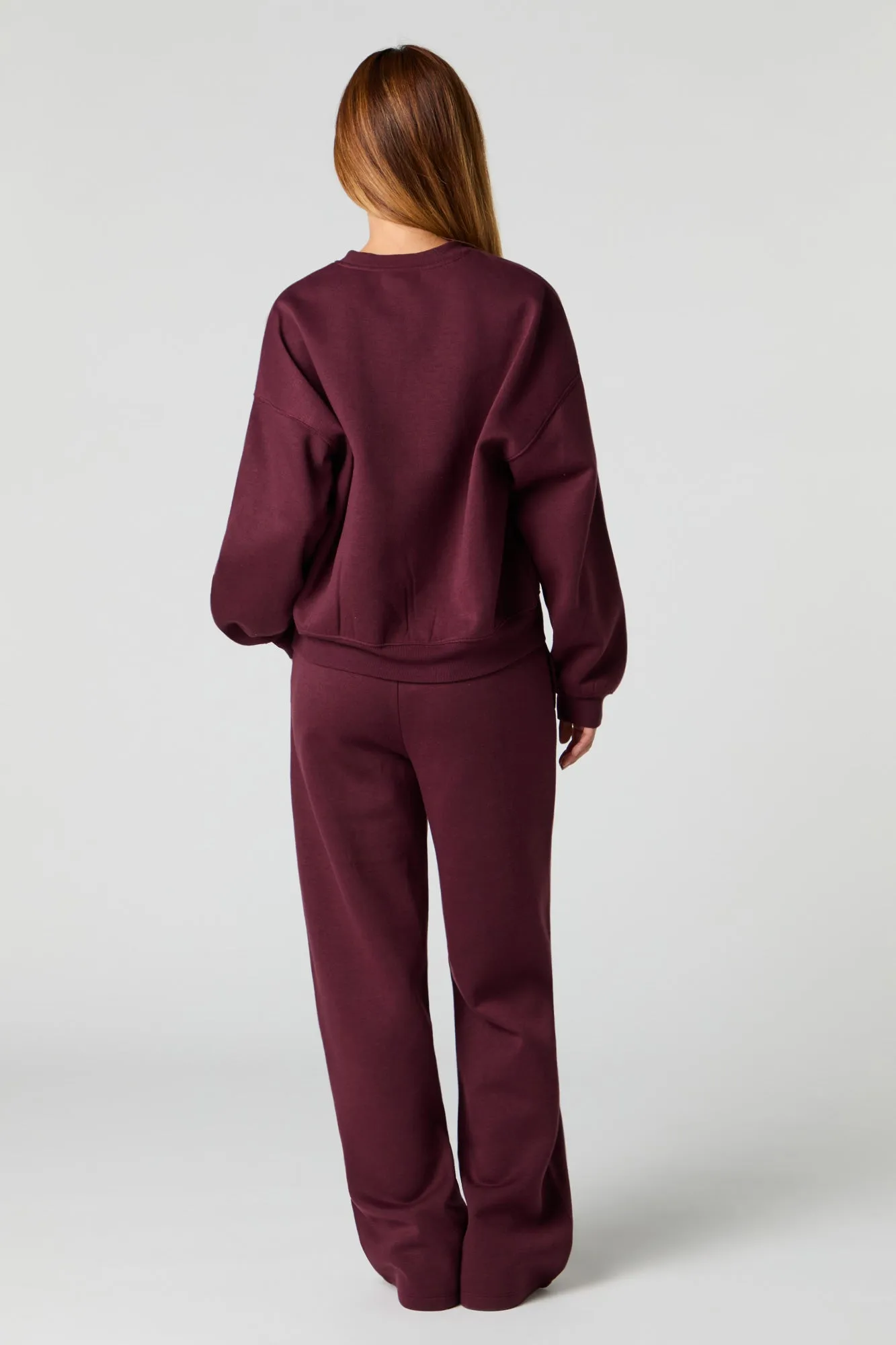 Fleece Wide Leg Sweatpant sold by Urban Planet product image thumbnail 3