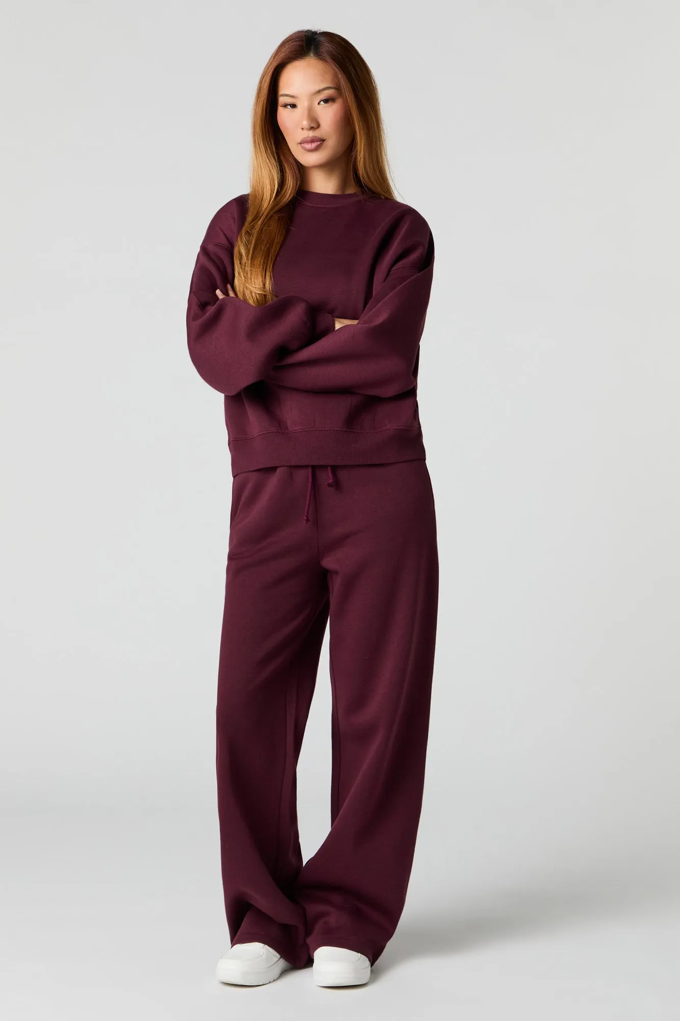 Fleece Wide Leg Sweatpant sold by Urban Planet product image thumbnail 4