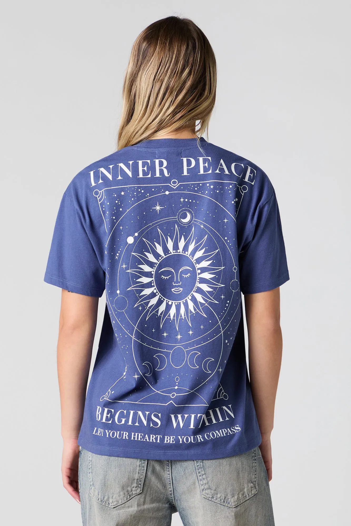 Inner Peace Graphic Boyfriend T-Shirt sold by Urban Planet