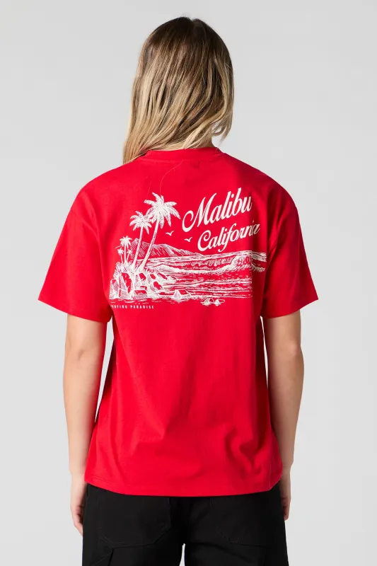 Surfing Paradise Graphic Boyfriend T-Shirt sold by Urban Planet