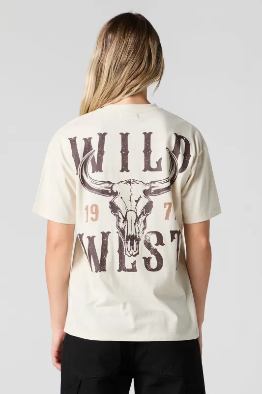 Wild West Graphic Boyfriend T-Shirt sold by Urban Planet