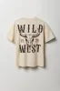 T-shirt de coupe garçonne à imprimé Wild West sold by Urban Planet