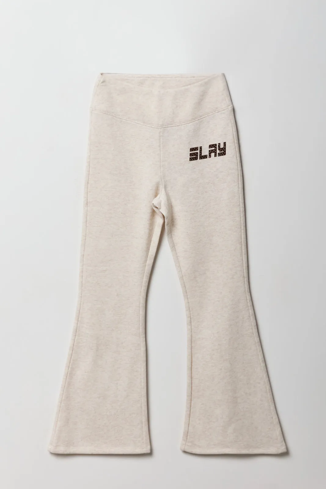 Girls Slay Rhinestone Fleece Flare Sweatpant sold by Urban Planet