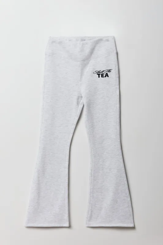 Girls Embroidered Fleece Flare Sweatpant sold by Urban Planet