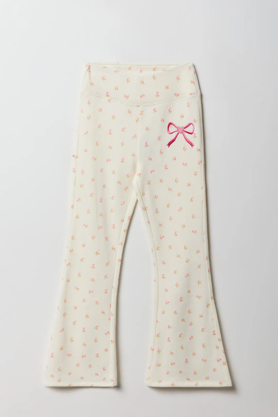 Girls Embroidered Fleece Flare Sweatpant sold by Urban Planet product image thumbnail 3