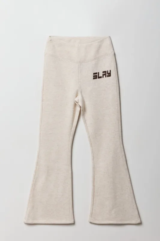 Pantalon en molleton à jambe évasée et motif en pierres du Rhin Slay pour filles sold by Urban Planet