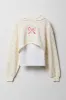 Girls Embroidered Cropped Fleece Hoodie & Tank 2 Piece Set sold by Urban Planet