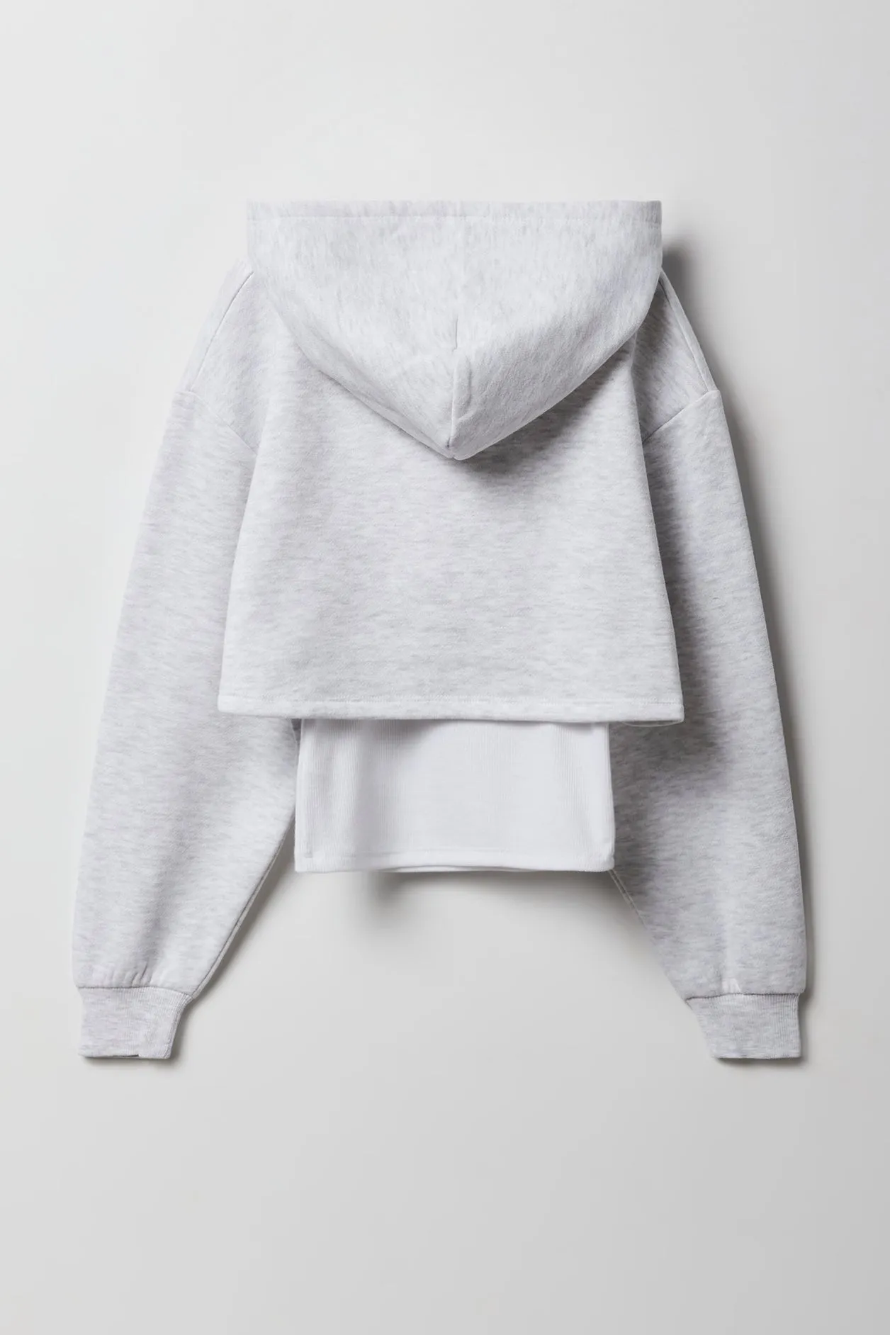 Girls Embroidered Cropped Fleece Hoodie & Tank 2 Piece Set sold by Urban Planet product image thumbnail 2