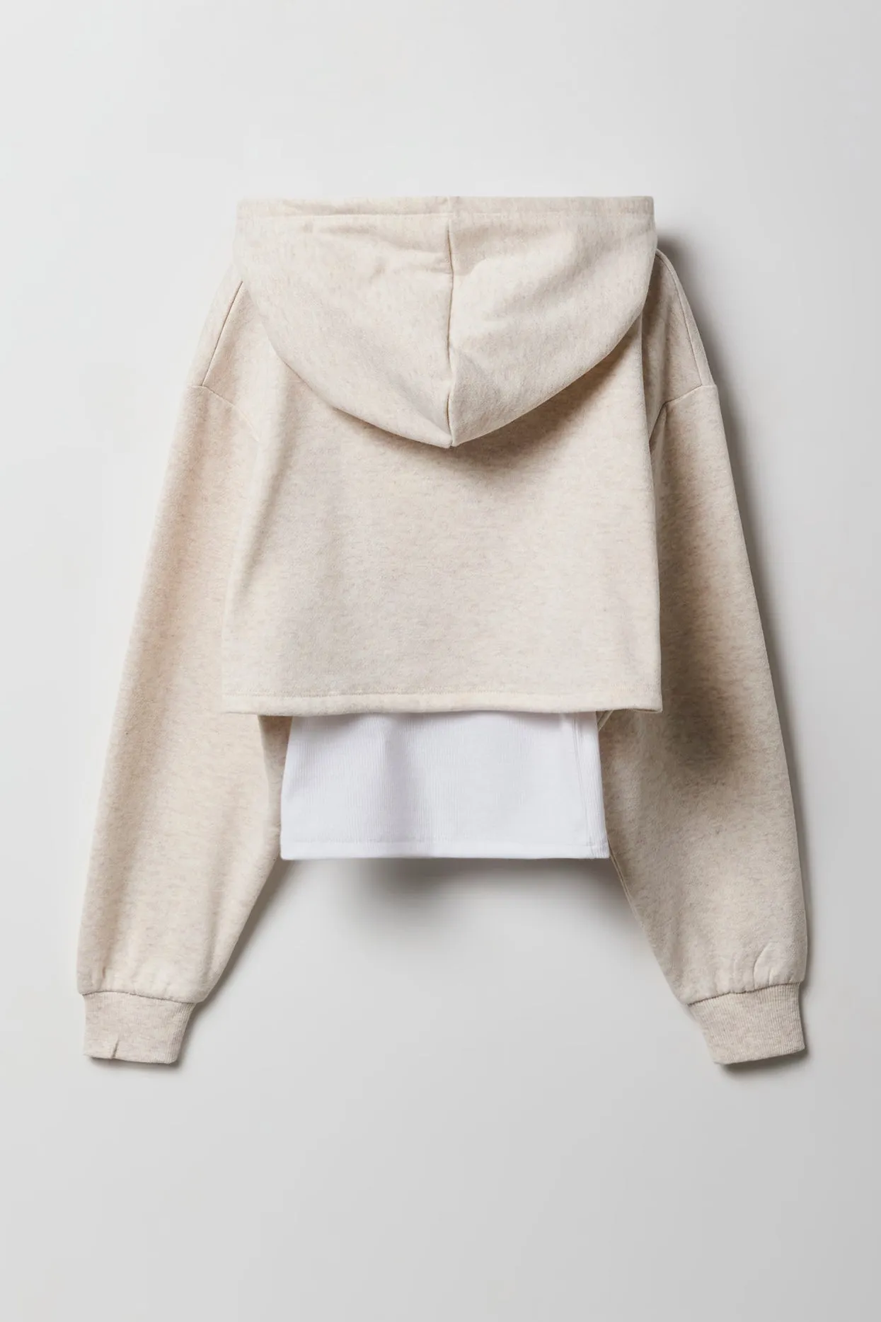 Ensemble 2 pièces haut à capuchon en molleton écourté et camisole à imprimé Slay pour filles sold by Urban Planet product image thumbnail 2