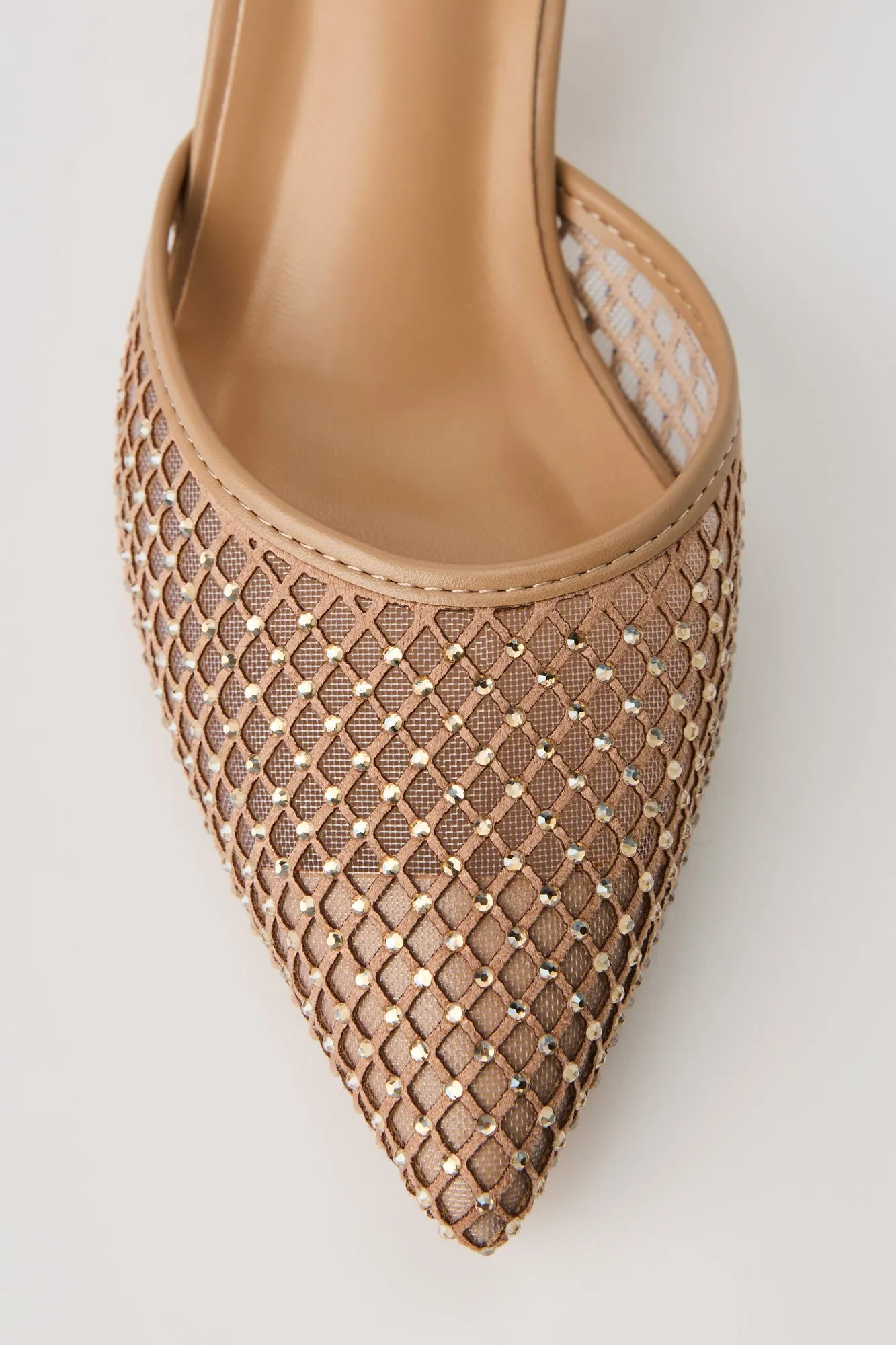 Rhinestone Mesh Slingback Kitten Heel sold by Urban Planet product image thumbnail 4