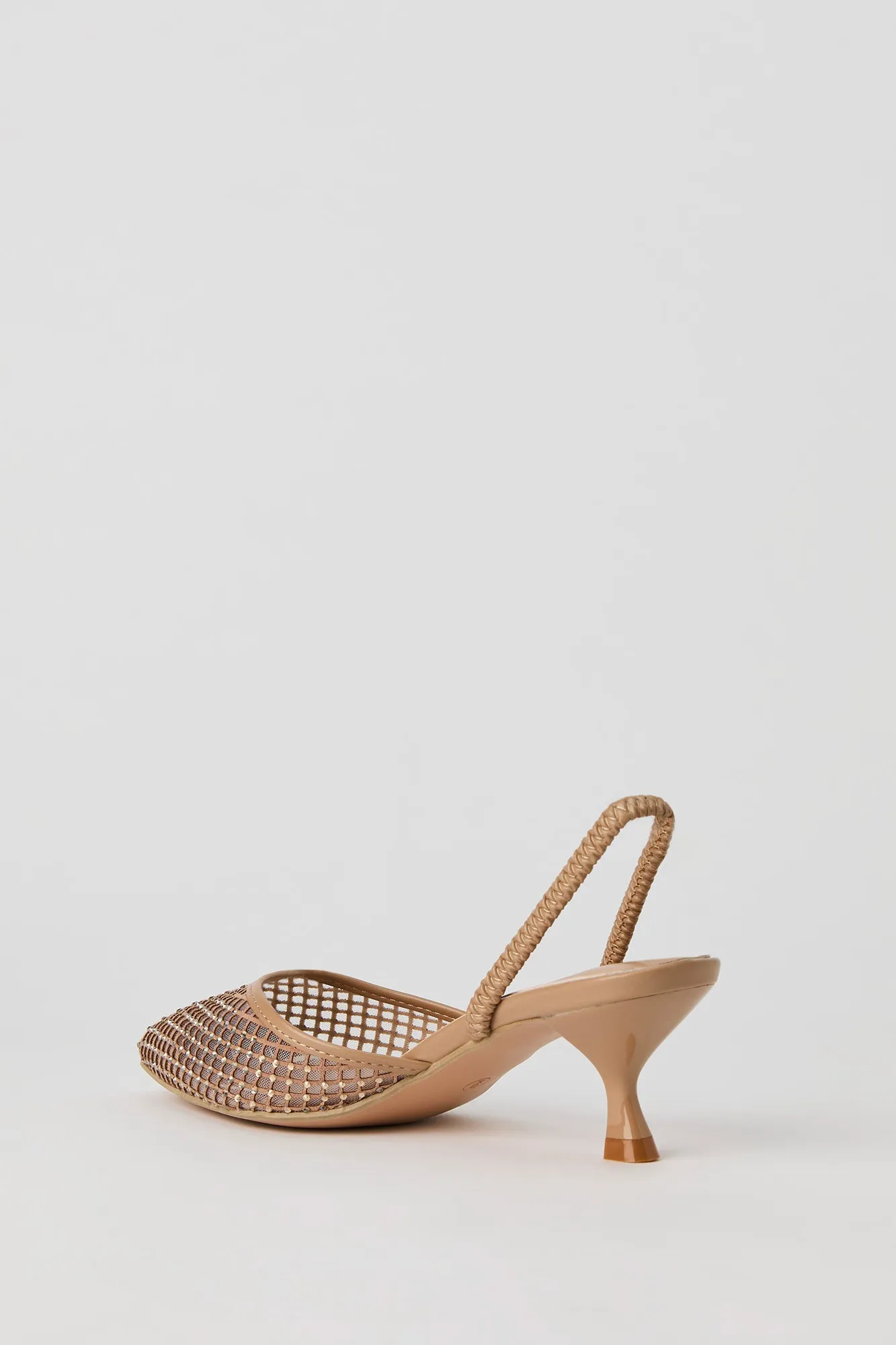 Rhinestone Mesh Slingback Kitten Heel sold by Urban Planet product image thumbnail 3