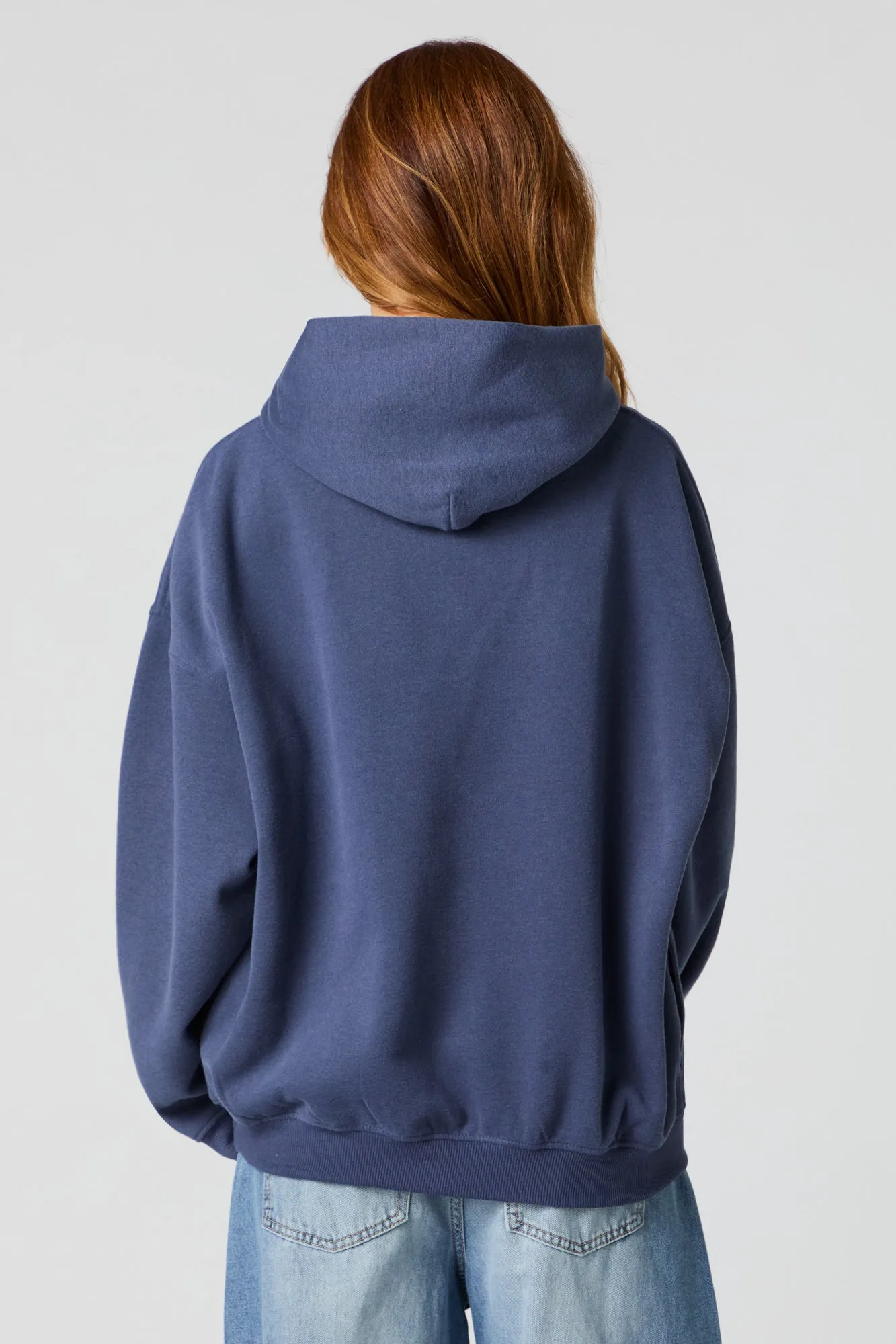 Bow Embroidered Oversized Fleece Hoodie sold by Urban Planet product image thumbnail 2
