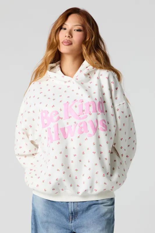 Puff Print Oversized Fleece Hoodie sold by Urban Planet