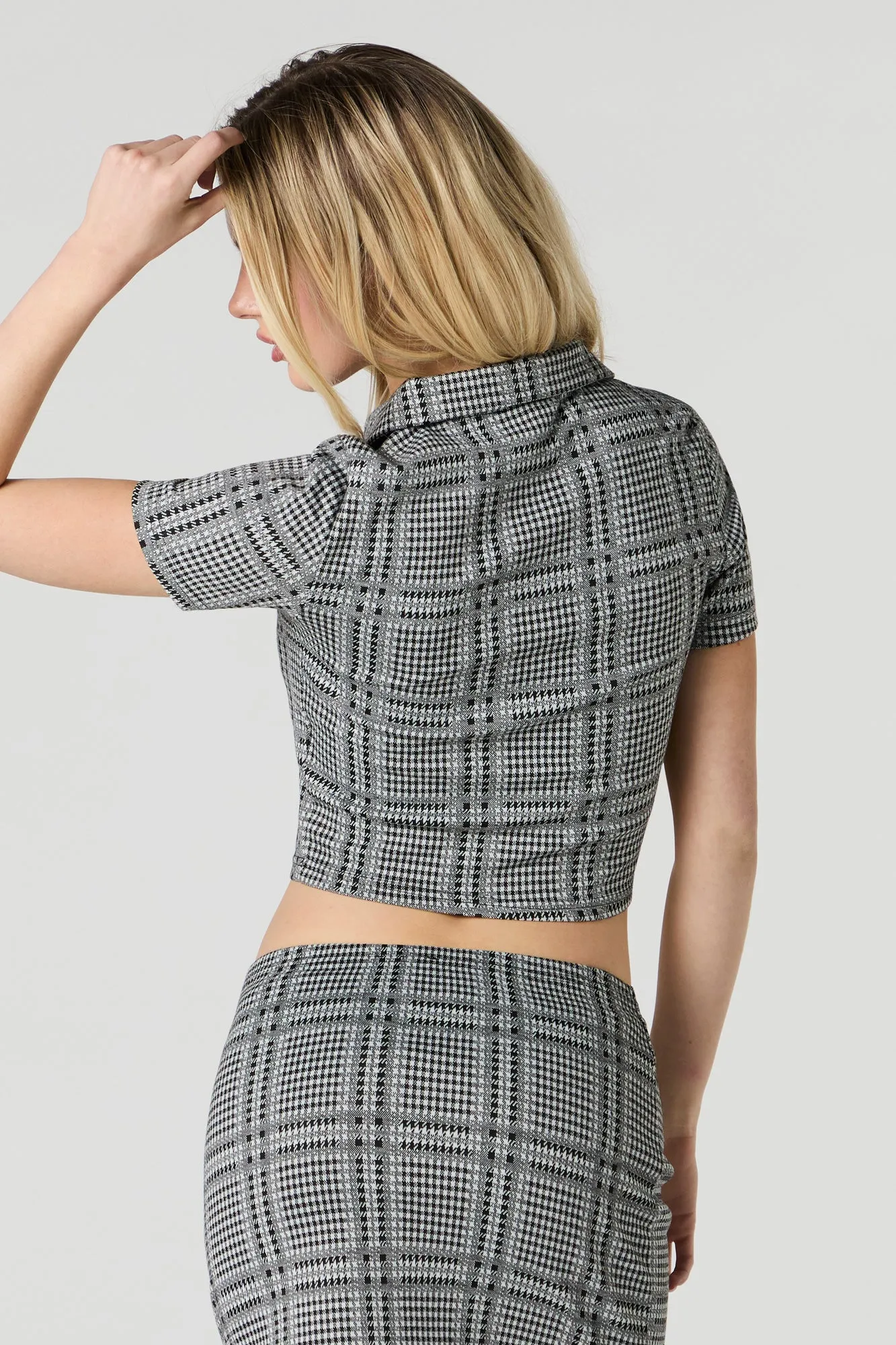 Plaid Collared Short Sleeve Top sold by Urban Planet product image thumbnail 2