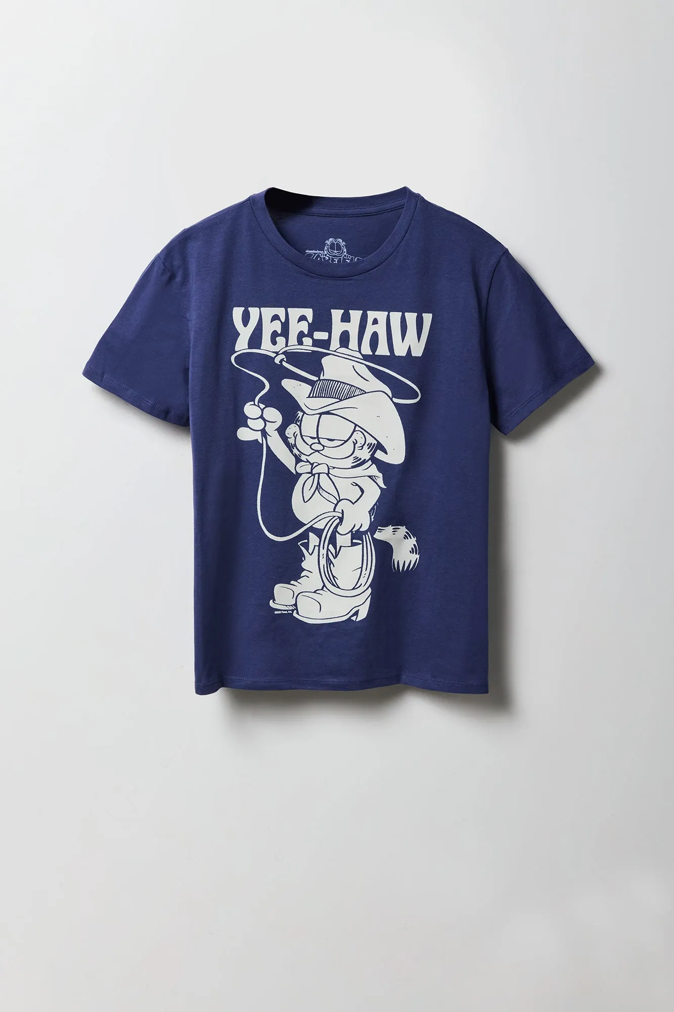 T-shirt de coupe garçonne à imprimé Garfield Yeehaw sold by Urban Planet
